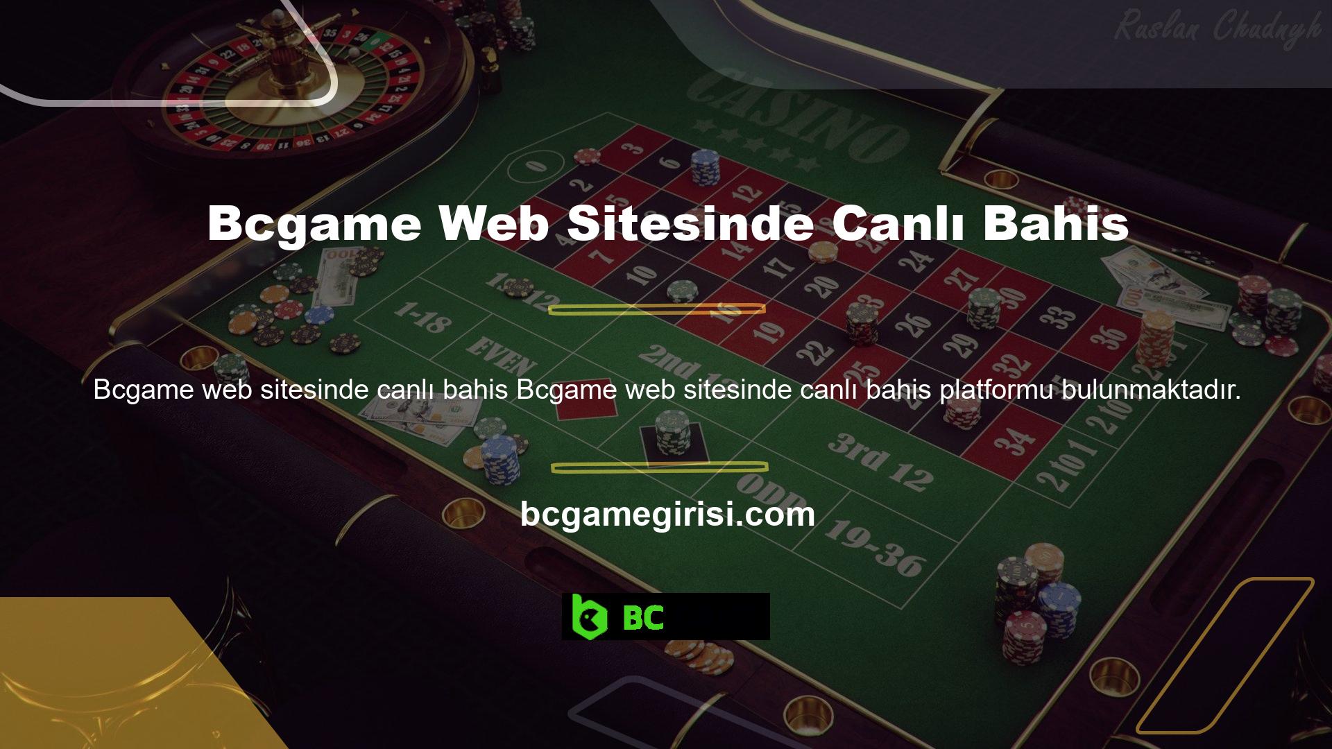 Bcgame, canlı bahis platformunda yüksek kalitede bahis sunmakta olup, Türkiye’de üst düzey canlı bahis sunan sitelerden biridir