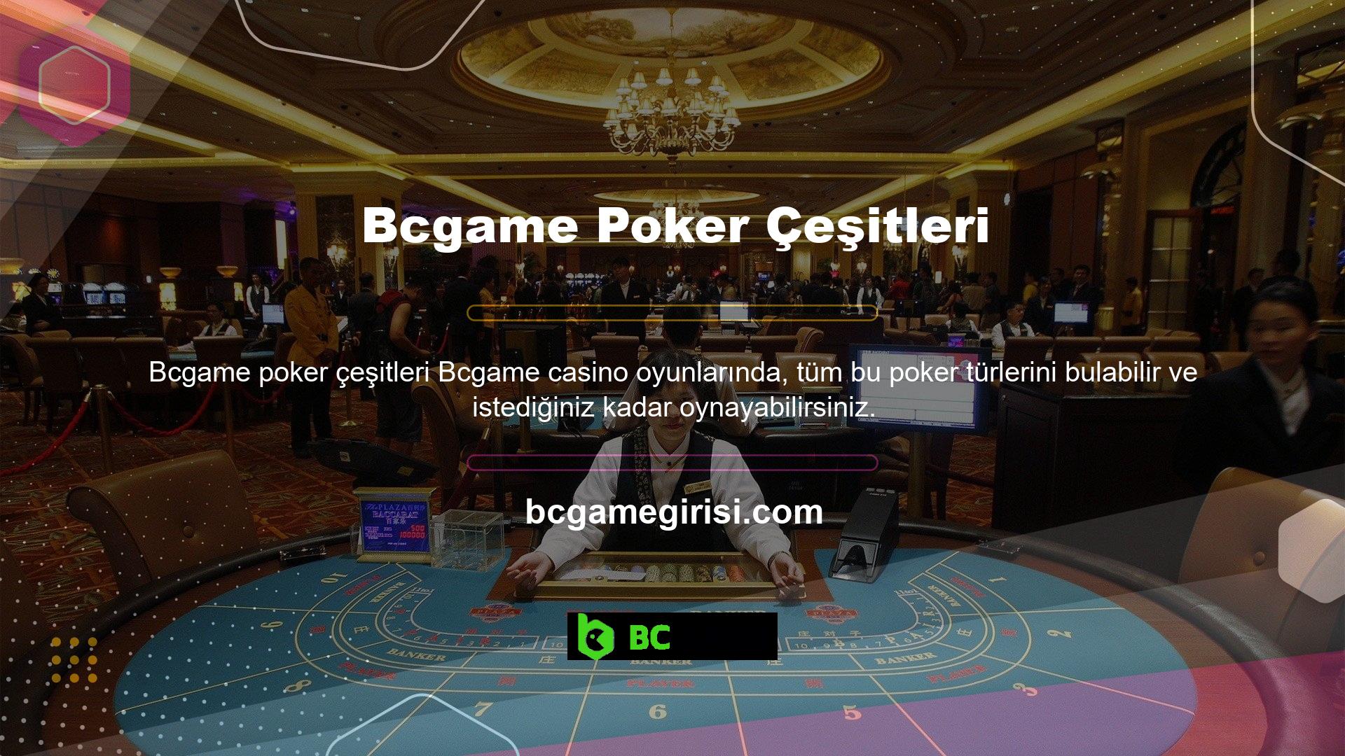 Bcgame Casino Oyunları